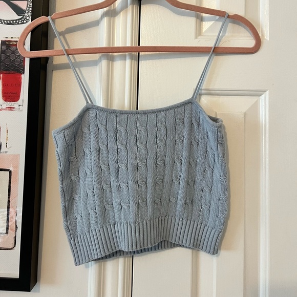 Brandy Melville Tops - blue sweater tank top